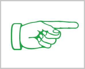Wegweisender Finger